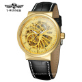 Winner 8126 Chinese Mens Mechanical Watches Analog Hollow Design Automatic Watch Logo